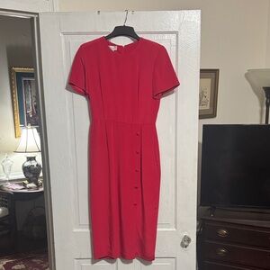 Elegant Red Midi Dress